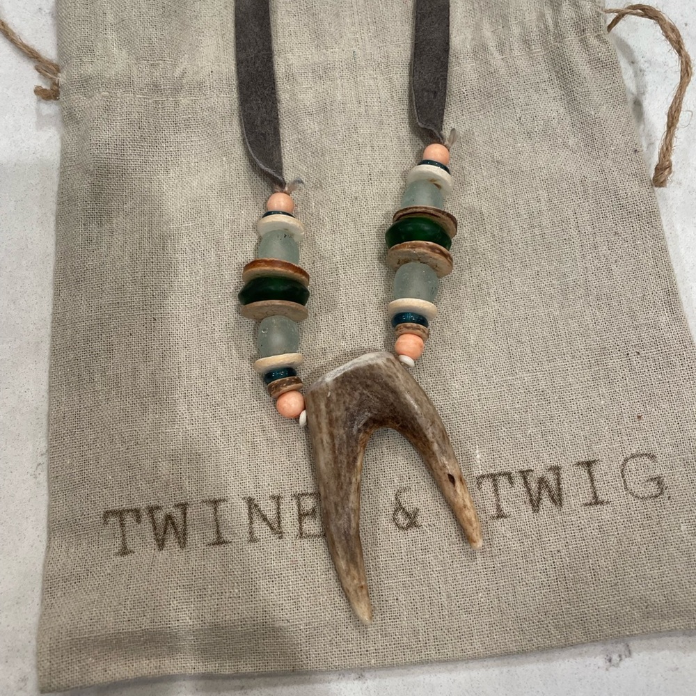 Twine and Twig Antler necklace